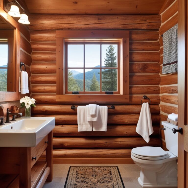 13 Cozy Log Cabin Bathroom Ideas to Create Your Rustic Retreat