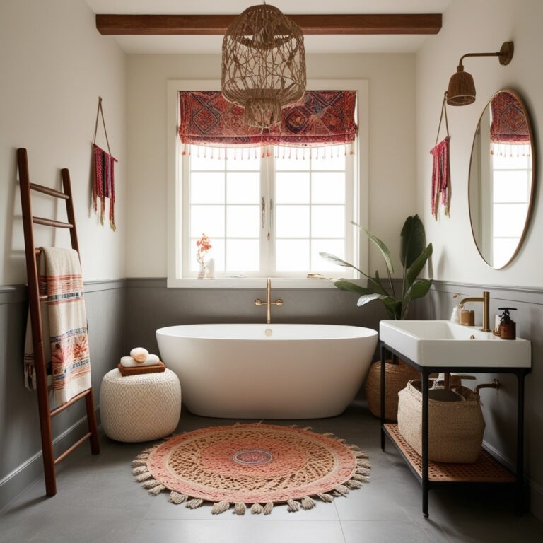 13 Relaxing Boho Bathroom Ideas to Create Your Tranquil Oasis