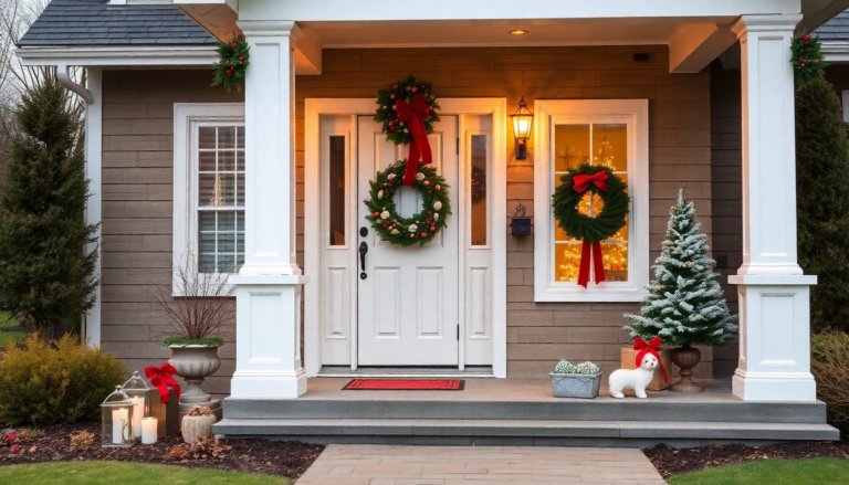 15 Christmas Front Porch Decor Ideas