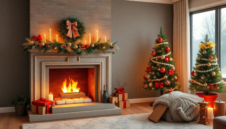 29 Christmas Fireplace Decor Ideas