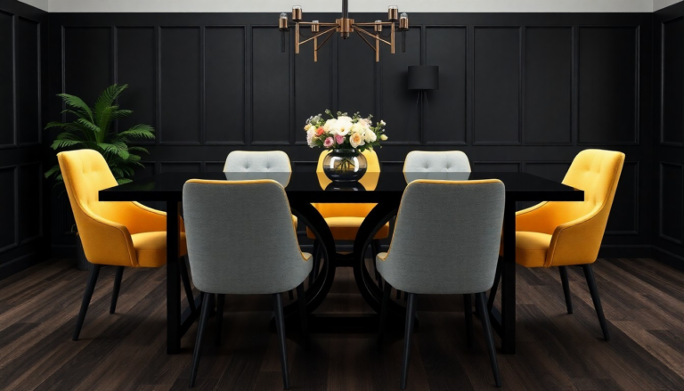 17+ Stunning Chair Colors to Pair With Your Black Table 🖤